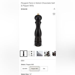 PEUGEOT PARIS 12” Chocolate Beech Wood with Walnut Stain Peppermill Orig $125